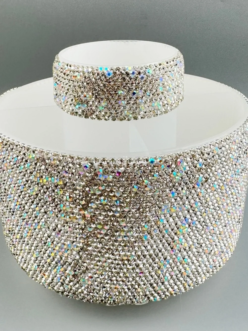 AB SILVER Multicolor Makeup Brush Rhinestone Holder Only